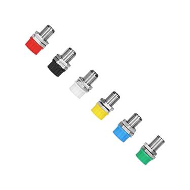 Imagem de Tomada Banana de 4 mm, Conector de Ligação de 4 mm Poste Resistente à Corrosão 6 Cores para Equipamentos Eletrônicos para Geradores