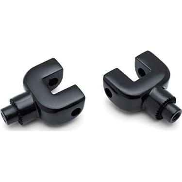 Imagem de Kuryakyn Controle de pé de motocicleta 8927: Adaptadores de pino de montagem macho estriado para pés e pisos: Indiano, motocicletas de vitória, preto brilhante, 1 par