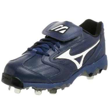 Imagem de Mizuno Chuteira masculina 9-Spike Classic Low G4, Azul royal/branco, 16