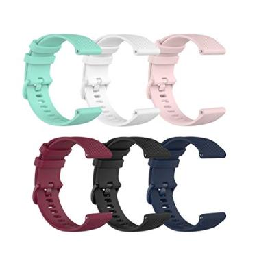 Imagem de Pacote com 6 pulseiras para smartwatch Garmin Forerunner 165 55 Vivoactive 5 6 de 20 mm