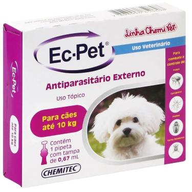 Imagem de Antiparasitário Ec.Pet Chemitec para Cães até 10 Kg 0,67ml