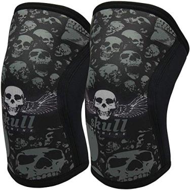 Imagem de Joelheiras (1 par), joelheiras de compressão de 7 mm para agachamentos, levantamento de peso, levantamento de peso, treinamento cruzado para homens e mulheres (médio)