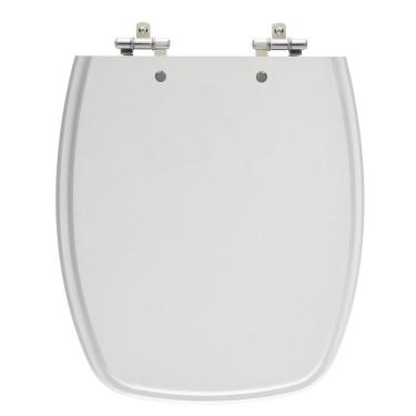 Imagem de Assento Laqueado Stylus Cinza Prata Tampa Para Vaso Celite