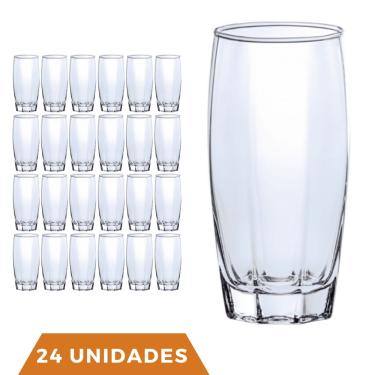 Imagem de Copos de Vidro Jogo com 24 Florence 370ml Transparente Luxo