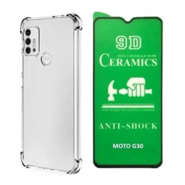 Imagem de Kit Capa Anti Impacto Motorola Moto G30 + Pelicula De Cerâmica 9D