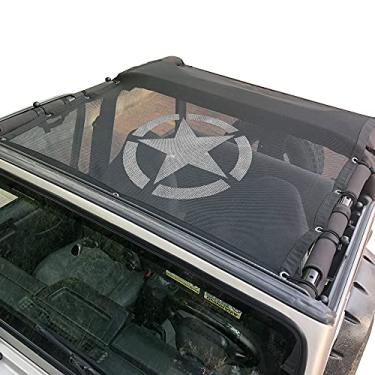 Imagem de sukemichi TJ Top de biquíni top de malha para Jeep Wrangler TJ acessórios 1997-2006, bloqueia UV, vento, ruído, estrela