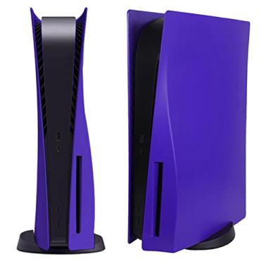 Imagem de Capa para PlayStation 5 edição de disco, painéis para console PS5, acessórios para placa, protetor de placa de substituição com proteção contra poeira e riscos – disco, roxo (galactic purple)