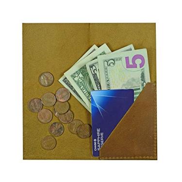 Imagem de Esconda e beba, couro rústico durável bifold xadrez, acessórios de restaurante e café, suporte de notas para garçonete e garçonete, suporte de ponta, feito à mão inclui 101 anos de garantia: mogno de malte único