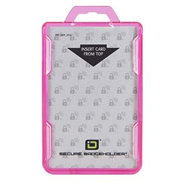 Imagem de ID Stronghold – Bloqueio RFID Suporte de crachá seguro – Duolite 2 Porta-cartão – Carbonato de poliéster – Suporte de crachá de plástico rígido resistente – Moldado e montado nos EUA – Aprovado pela FIPS 201, rosa, 1 - Count