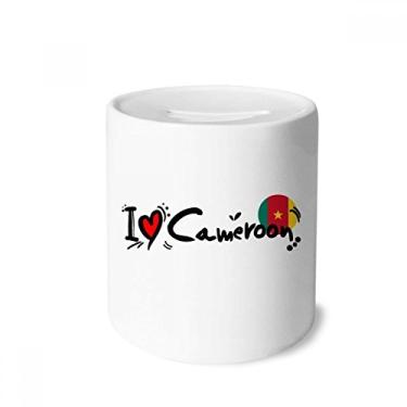 Imagem de DIYthinker I Love Cameroon Word Flag Love Heart Illustration Money Box Saving Banks Ceramic Coin Case Kids Adults