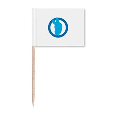 Imagem de America Politics Breve Desenho de perfil Joe Bandeiras de palito de dente Marcador Topper Decoração de festa