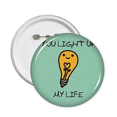 Imagem de Lâmpadas incentivam interação pinos crachá botão emblema acessório decoração 5 peças