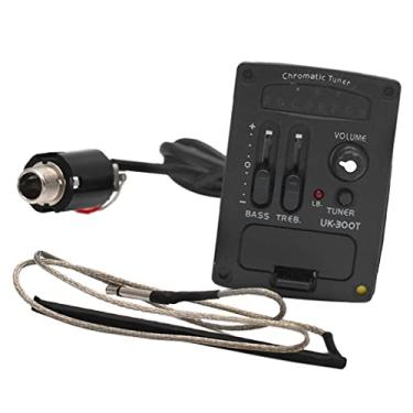 Imagem de LoveinDIY UK-300T 2 Band EQ piezo Pickup Ukelele Afinador cromático para peças de Ukelele - Preto, 53 cm
