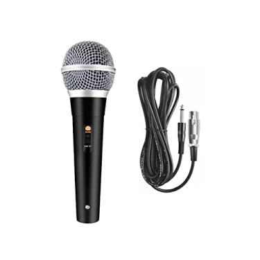 Imagem de Microfone Dinâmico Profissional Com Fio De 5 Metros 5V Relação 6,5mm P10 Liga De Neodímio Cardióide Unidirecional Cor Preto M-58 Para Karaokê Streaming Transmissão LINHA PREMIUM DUPIN