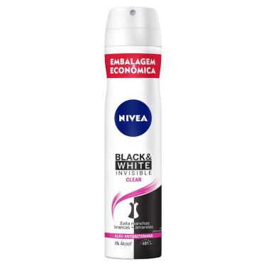 Imagem de Desodorante Nivea Invisible Black & White Clear Aerosol Antitranspirante 200ml