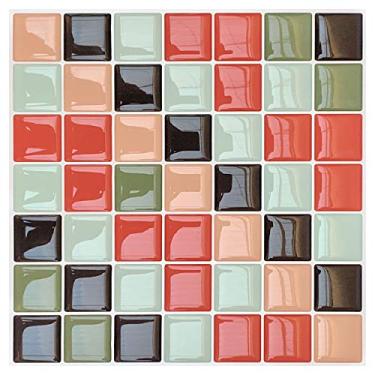 Imagem de Pastilha Adesiva Resinada Colorida Pastel Kit 4 Placas