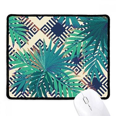 Imagem de Tapete de borracha para jogos Green Tropics com bordas costuradas