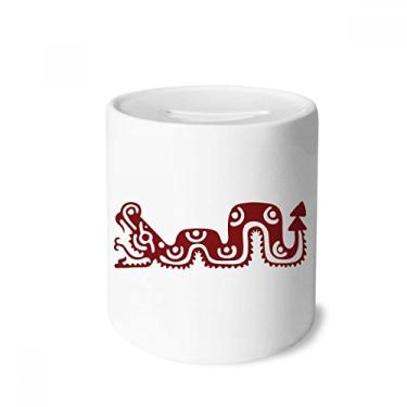 Imagem de DIYthinker Porta-moedas Mexico Totems Cobra Mexicana Civilização Dinheiro Caixa de cerâmica Porta-moedas Presente de cofrinho