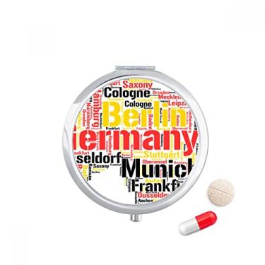 Imagem de Porta-comprimidos, porta-comprimidos, caixa de armazenamento de medicamentos, mapa da cidade da Alemanha