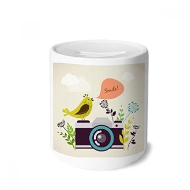 Imagem de DIYthinker Ilustração pássaro saudação na câmera, caixa de dinheiro caixa de cerâmica porta-moedas presente de cofrinho