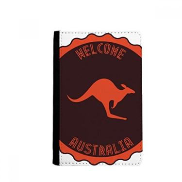 Imagem de Porta-passaporte com emblema de Canguru Sabor Austrália, porta-cartões Notecase Burse