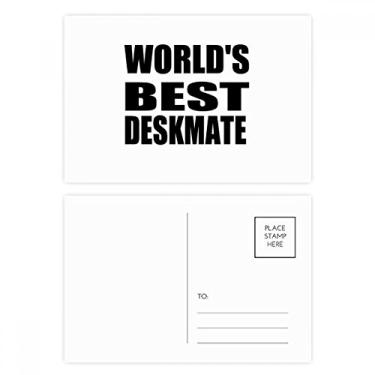 Imagem de World's Best Deskmate – Conjunto de cartão postal de aniversário para enviar cartões de agradecimento