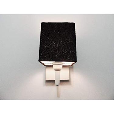 Imagem de Arandela Quadrada Retro Parede Cúpula Tecido, Vivare Iluminação, Arandela Parede2006 BRPR, Branco, Pequeno