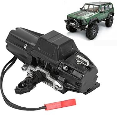 Imagem de Shanrya Guincho de motor único RC, prático guincho RC para carro RC de proporção 1/10 para carro de controle remoto (preto, tipo de torre inclinada)