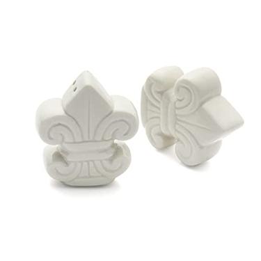 Imagem de Saleiro e pimenteiro decorativo Fleur De Lis para casamento com tema de Paris Bonbonniere – 10 conjuntos