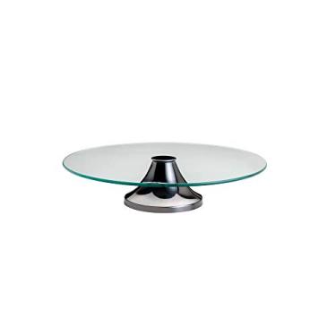 Imagem de PRATO P/BOLO VIDRO C/PÉ MÔNACO BLACK 40cm