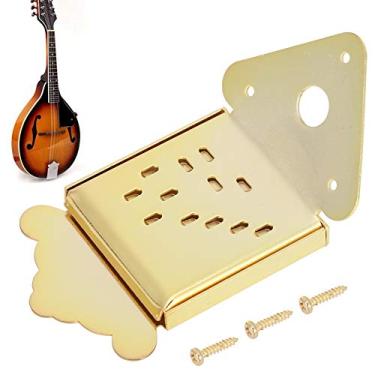 Imagem de Mandolim, placa de cabo durável para bandolim, requintada (QB10 dourado sem flor)