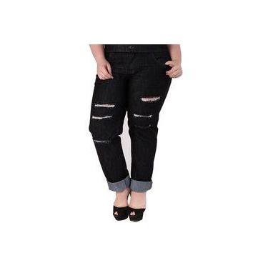 calça boyfriend feminina plus size