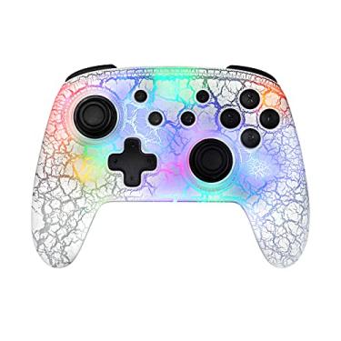 Imagem de NexiGo Controle sem fio para Switch/Switch Lite/OLED, controladores Bluetooth para Nintendo Switch com vibração, movimento, turbo e luz LED (atmosfera)