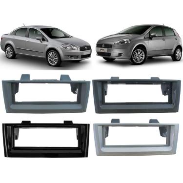 Imagem de Moldura De Painel 1 Din Fiat Punto / Linea 2007 2008 2009 2010 2011 2012 - Para Cd Dvd Mp3 