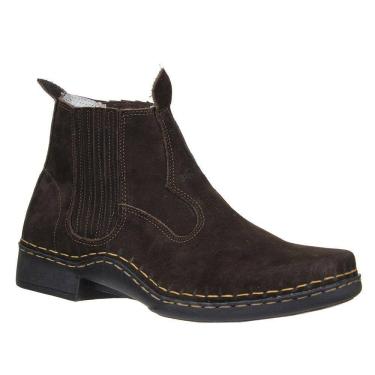 Imagem de Botina Masculina Cano Curto Café Potro 32648