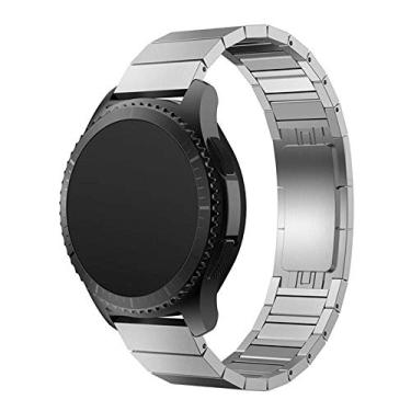 Imagem de Pulseira 22mm Metal 1 Elo compatível com Samsung Galaxy Watch 3 45mm - Galaxy Watch 46mm - Gear S3 Frontier - Amazfit GTR 47mm Marca LTIMPORTS (PRATA)