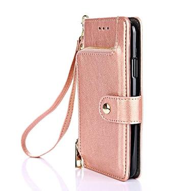 Imagem de Carteira de couro com zíper de luxo para Huawei P30 P20 Pro P10 P9 Plus P8 Lite 2017 mini para Huawei P Smart Plus 2019 Capa, ouro, para Huawei P9 plus