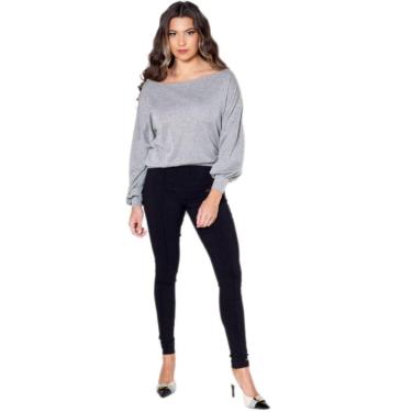Imagem de Calça Cigarrete Modeladora Jeans Feminina  Preto Vivan 1080
