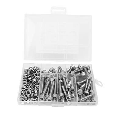 Imagem de Conjunto de Porcas de Parafuso de Tampa de Soquete, Kit de Porcas de Parafusos de Soquete Sextavado de 150 Unidades M5 Cabeça Cilíndrica Parafusos de Cabeça de Soquete Sextavado