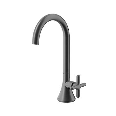 Imagem de Torneira de Mesa para Lavatório Liss Bica Alta Grafite Escovado - Docol