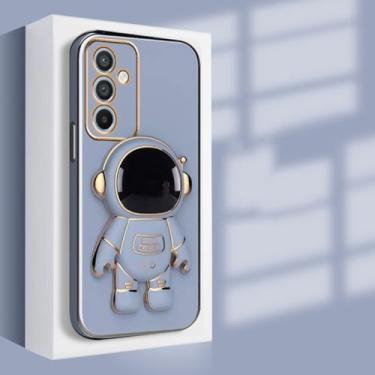 Imagem de Capa de suporte de telefone revestida de astronauta para Samsung Galaxy A14 A24 A34 A54 A74 A04 A04E F13 M13 4G 5G Capa de silicone, azul, para A34 5G
