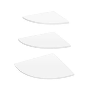 Imagem de Prateleira de Canto Flutuante de 3 Unidades, Prateleira de Canto Montada na Parede, Estantes de Armazenamento Montadas na Parede, Prateleiras de Armazenamento de Parede para Quarto