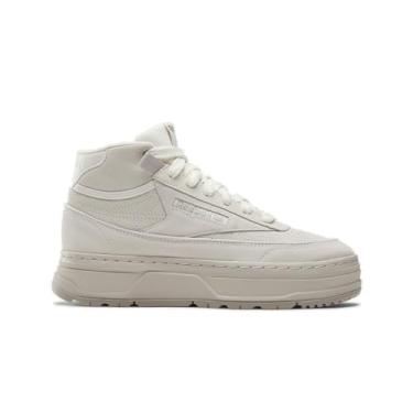 Imagem de Reebok Tênis feminino Club C Geo Mid, Giz/pedra da lua/cinza, 6