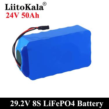 Imagem de Liitokala 24 v 50ah lifepo4 bateria 1000w 8s 24 volts 50ah lfp batterie bicicleta elétrica barco de