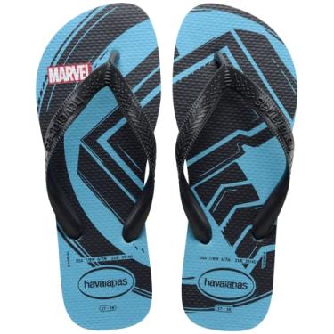 Imagem de Havaianas Sandálias masculinas da Marvel Logomania, Azul tranquilo, 42