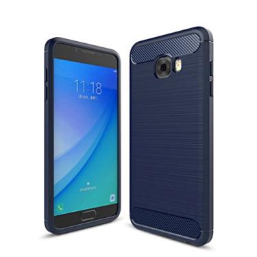 Imagem de Capa para Samsung Galaxy C5, toque macio, proteção total, anti-arranhões e impressões digitais + capa de celular resistente a arranhões para Samsung Galaxy C5