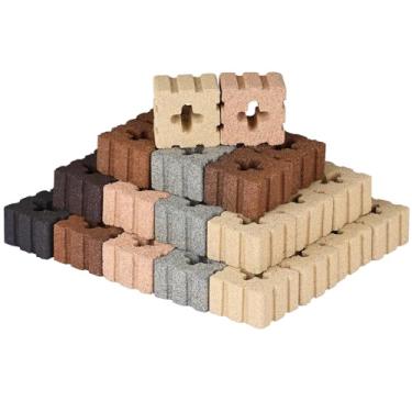 Imagem de RealPlus Meio de filtro de aquário 40 peças de tijolo de cerâmica biológica para aquário marinho e de água doce, filtro de tanque de peixes (4,6 cm x 4,6 cm x 2,8 cm)