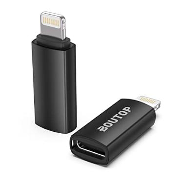 Imagem de [Certificação Apple MFi] Adaptador USB C para Lightning suporta carregamento rápido PD de 18 W compatível com iPhone iPad (pacote com 2 unidades)