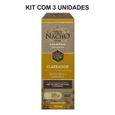 Imagem de Kit Shampoo Antiqueda Tío Nacho Clareador C/ 3un 415ml Cada GENOMMA LAB