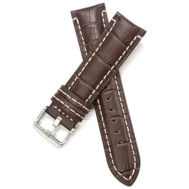 Imagem de Pulseira Relógio Couro Compatível com a Marca Breitling.LC20 (20mm, Marrom escuro)